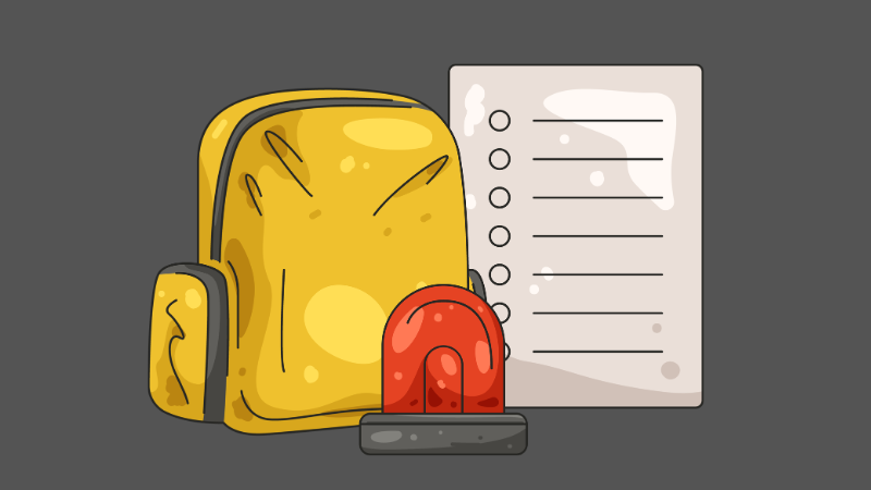 emergency plan & back pack